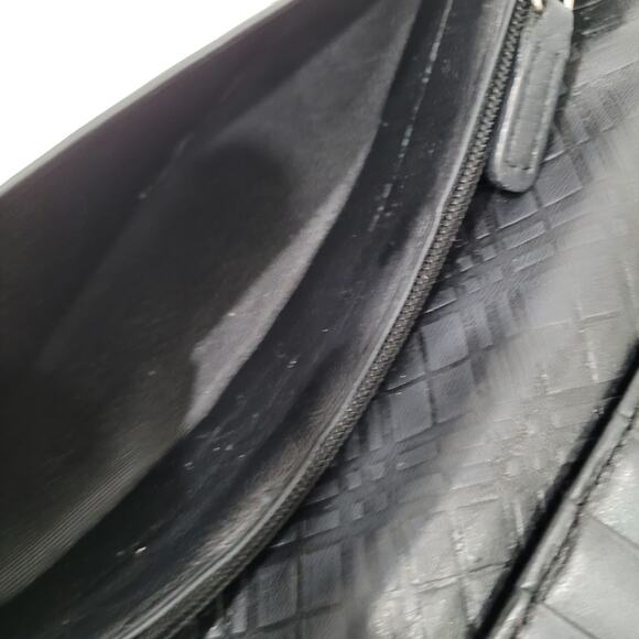 Burberry Black Label Wallet Black Bifold Card Bill Holder Leather Logo Slim Larg - Picture 5 of 12